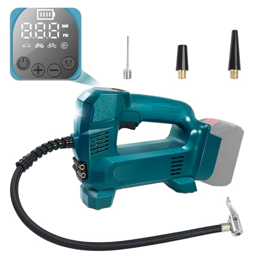 BTRUI Akku Kompressor Inflator für Bosch Professional 18V System Akku, 150PSI tragbare Luftkompressor mit digitalem Manometer für Auto, Motorrad, Fahrrad Bälle (Keine Batterie) von BTRUI