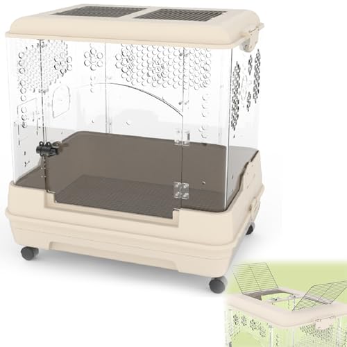 26 Zoll Transparenter Vogelkäfig Groß, Vogelvoliere Innen Mit Offenem Dach Und Vogelkäfig Wellensittich Für Kanarienvogel, Papageien(1pcs) von BTRUTY