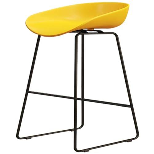 Barhocker Arbeitshocker Mit Fußstütze, Moderne Kücheninsel Barstuhl Küchenhocker Tresenhocker Für Büro, Esszimmer, Hotel, Wohnzimmer, Café(Yellow,45cm) von BTRUTY