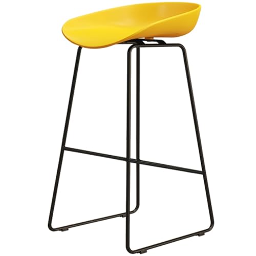 Barhocker Arbeitshocker Mit Fußstütze, Moderne Kücheninsel Barstuhl Küchenhocker Tresenhocker Für Büro, Esszimmer, Hotel, Wohnzimmer, Café(Yellow,65cm) von BTRUTY