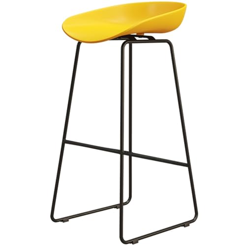 Barhocker Arbeitshocker Mit Fußstütze, Moderne Kücheninsel Barstuhl Küchenhocker Tresenhocker Für Büro, Esszimmer, Hotel, Wohnzimmer, Café(Yellow,75cm) von BTRUTY