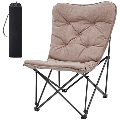 Faltbar Gepolsterter Campingstuhl 300lbs, Leichter Rasenstuhl Im Freien, Tragbarer Erwachsener Picknickstuhl Passend Für Strand, Angeln, Schwimmbad, Wandern(Rock Color) von BTRUTY