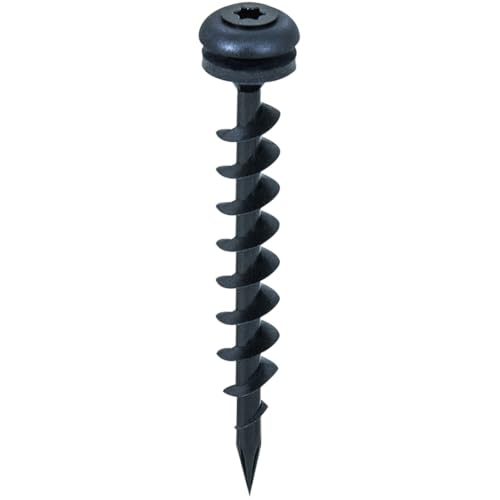 BTS Dämmstoffschraube DS75, 75mm, Glasfaser verstärkter Kunststoff, TX 25 Antrieb, mit EPDM-Dichtung 50er Pack (anthrazit (ähnl. RAL 7016)) von BTS