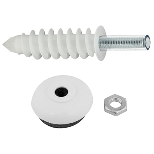 BTS Isolierdübelsystem IDS, 10er-Pack, 95 mm Dübellänge, Polyamid-Dübel mit verzinkter Stahlschraube, für WDVS-Abstandsmontagen incl. farbiger Abdeckrosette (Rosette in weiß (RAL 9003)) von BTS