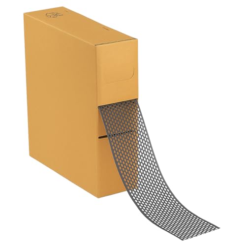 PVC-Traufenlüftungsgitter, 60 Meter Profi-Rolle, Vogelschutz und Dachraumbelüftung (80 mm anthrazit) von BTS