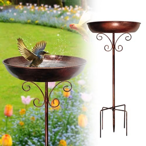 Vogeltränke Stehend, Vogelbad 76cm, Metall Vogeltränke Winterfest, Vogeltränke Frostsicher mie 5 Erdspießen, Vogeltränke für Wildvögel Wassertränke, Vogelbad, Futterstelle, für Balkon, Garten Vogeltränke Stehend, Vogelbad 76cm, Metall Vogeltränke Winterfest, Vogeltränke Frostsicher mie 5 Erdspießen, Vogeltränke für Wildvögel Wassertränke, Vogelbad, Futterstelle, für Balkon, Garten von BTSAE