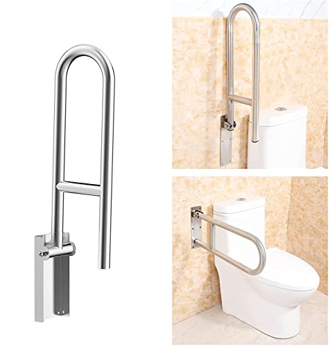 Wandstützgriff Aufstehhilfe Stützhilfe, WC Haltegriff Klappbar Toiletten, Edelstahl Stützklappgriff Haltegriff Sicherheits Stütz-Haltegriff rutschfest für Senioren & Behinderte (Unterstützung 200kg) von BTSAE