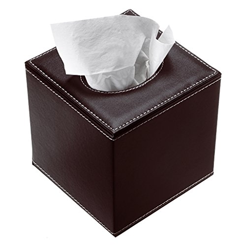 BTSKY, Hülle/Behälter für Papiertaschentuchpackung, für Haushalt und Büro, PU-Leder, rechteckig Brown Cube BTSKY, Hülle/Behälter für Papiertaschentuchpackung, für Haushalt und Büro, PU-Leder, rechteckig Brown Cube von BTSKY