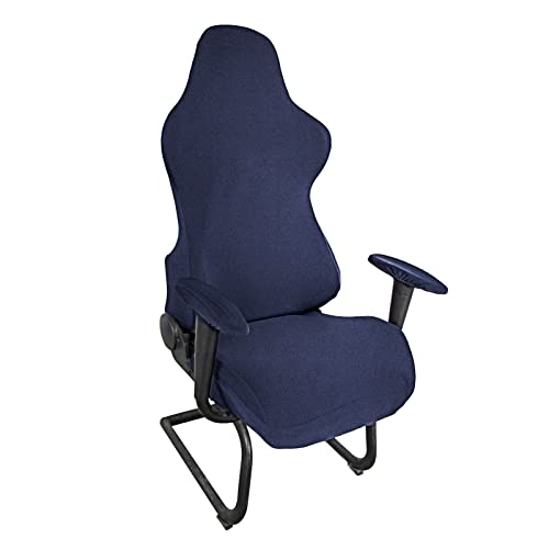 BTSKY Gaming-Stuhlhussen, ergonomisch, dehnbar, für Büro- und Computerstuhl, auch für Liegesessel, Rennstil, Marineblau (Stühle Nicht enthalten) von BTSKY
