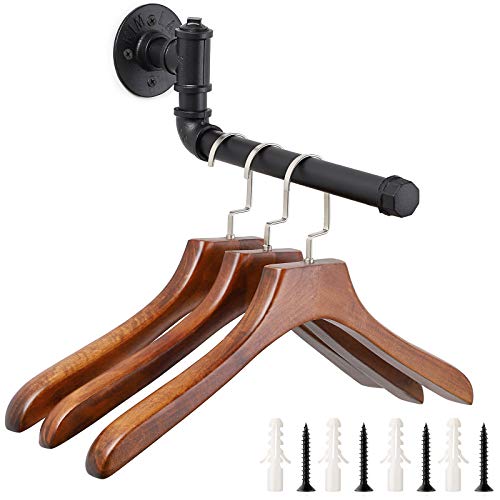 BTSKY Rustikale Industrie-Wandhalterung, für die Wandmontage, als Kleiderstange, Handtuchhalter, Schwarz, Long Size BTSKY Rustikale Industrie-Wandhalterung, für die Wandmontage, als Kleiderstange, Handtuchhalter, Schwarz, Long Size von BTSKY
