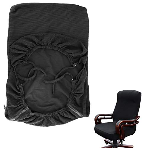 Btsky widerstandsfähiger, elastischer Sitzbezug für Bürostühle (Stuhl nicht im Lieferumfang enthalten), schwarz, Large von BTSKY