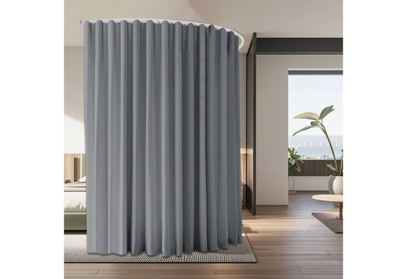 BTTO V&G Gardine Raumteiler Vorhang,Extra Breite (1 St), blickdicht, Verdunkelungsvorhang mit Schiene für Wohnzimmer (Breite: 254cm) von BTTO V&G