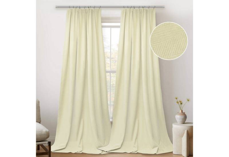 BTTO V&G Gardine Samtvorhang Blickdicht Thermogardine,Vorhang blickdicht (2 St), Lichtschutz, Elegant Glatt Einfarbig Flauschig Modern Klassisch von BTTO V&G