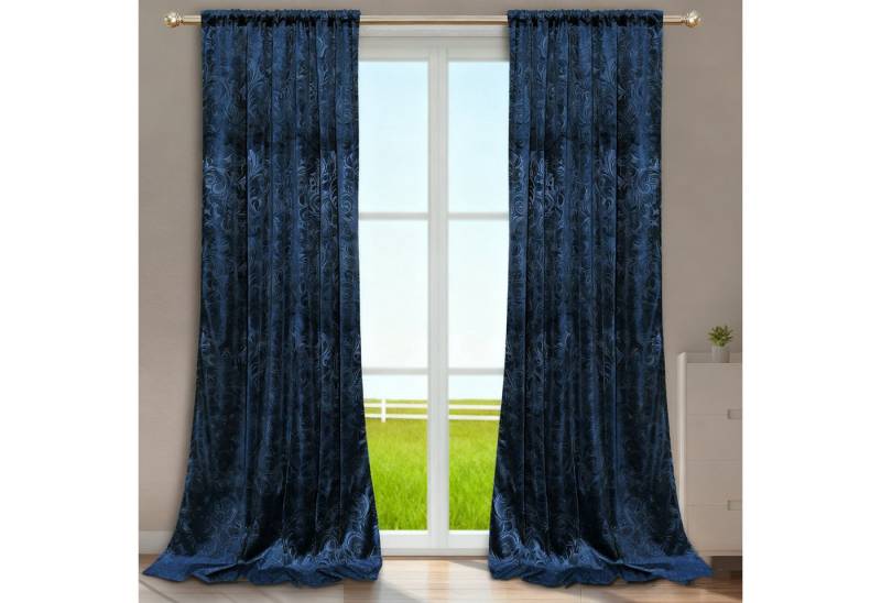 BTTO V&G Gardine Verdunkelungsvorhang (2 St), abdunkelnd, Blickdicht Samt Vorhang von BTTO V&G