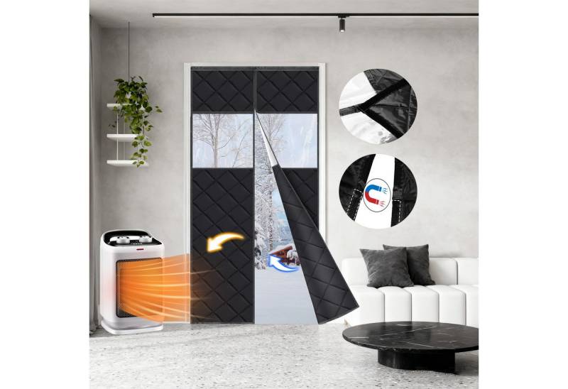 BTTO V&G Raumteilerregal Magnetvorhang Gesteppter Türvorhang mit Fenster, Selbstklebend, 89x218cm, Kälteschutz Wärmeschutz Magnetisch Haustierfreundliches Design BTTO V&G Raumteilerregal Magnetvorhang Gesteppter Türvorhang mit Fenster, Selbstklebend, 89x218cm, Kälteschutz Wärmeschutz Magnetisch Haustierfreundliches Design von BTTO V&G