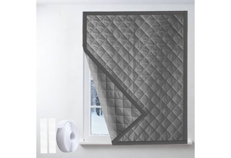 BTTO V&G Verdunkelungsvorhang Verdunklungsrollo Ohne Bohren,Wärmedämmvorhänge mit Magic Tape (1 St), blickdicht, Kälteschutz, Wärmeschutz,Sonnenschutz für Winter und Sommer von BTTO V&G