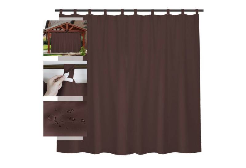 BTTO V&G Vorhang Outdoor Wetterfest 2er Set Schlaufengardine Gartenlauben Balkon, Gardinen Verdunkelungsvorhänge,Vorhang, Pavillon Strandhaus (2 Panele) von BTTO V&G