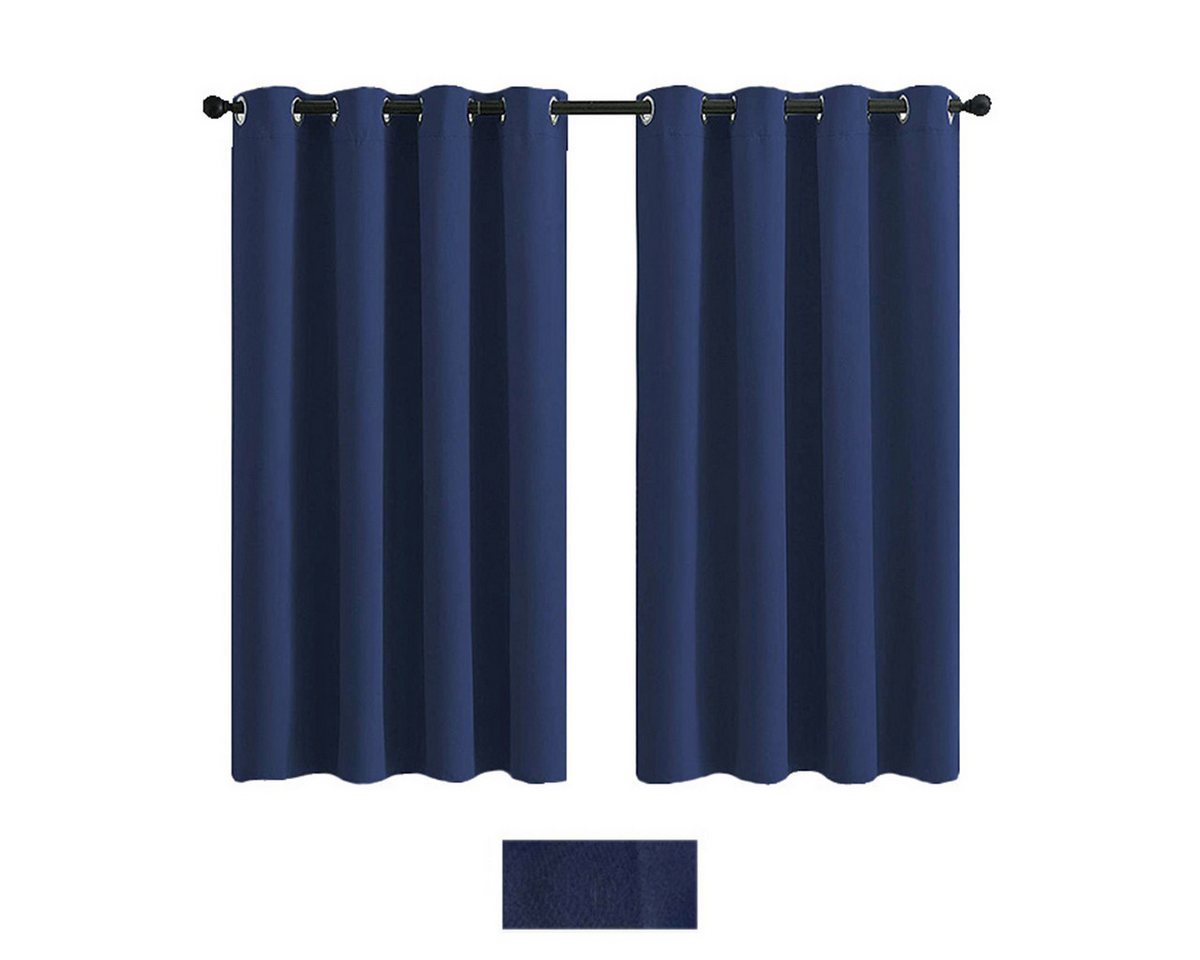 BTTO V&G Gardine Gardinen vorhang mit ösen,Vorhang Blickdicht (2 St), abdunkelnd, Einfarbig Bistrogardine von BTTO V&G