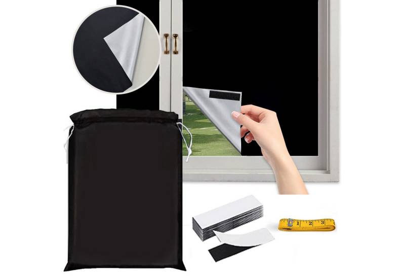 Rollo Verdunklungsrollo Thermo-Rollo, Dachfenster Verdunkelung, Ohne Bohren, BTTO V&G, Magic Tape, Blickdicht Vorhänge, UV Hitzeschutz Rollos, Klettverschluss von BTTO V&G