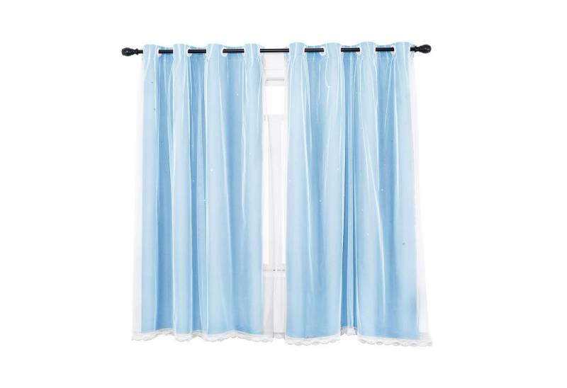 BTTO V&G Schiebegardine Verdunkelungsvorhang Glänzend Sterne Gardinen, 2er Set Doppellagiger, Kindervorhänge BTTO V&G Schiebegardine Verdunkelungsvorhang Glänzend Sterne Gardinen, 2er Set Doppellagiger, Kindervorhänge von BTTO V&G