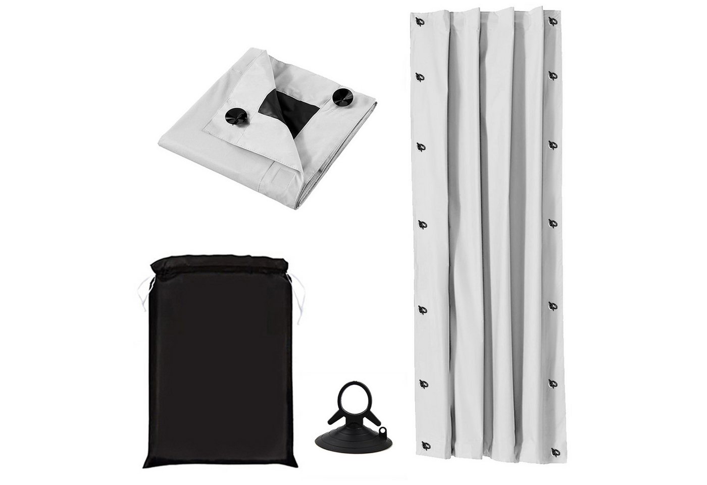 BTTO V&G Verdunkelungsvorhang Fenster Verdunkelung,Blackout Vorhang mit Saugnäpfen Portable, (1 St), abdunkelnd, 100% Dachfenster Verdunkelung von BTTO V&G