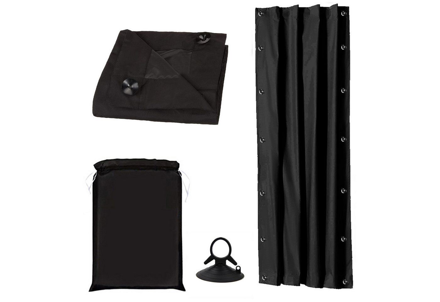 BTTO V&G Verdunkelungsvorhang Fenster Verdunkelung,Blackout Vorhang mit Saugnäpfen Portable, (1 St), abdunkelnd, 100% Dachfenster Verdunkelung von BTTO V&G