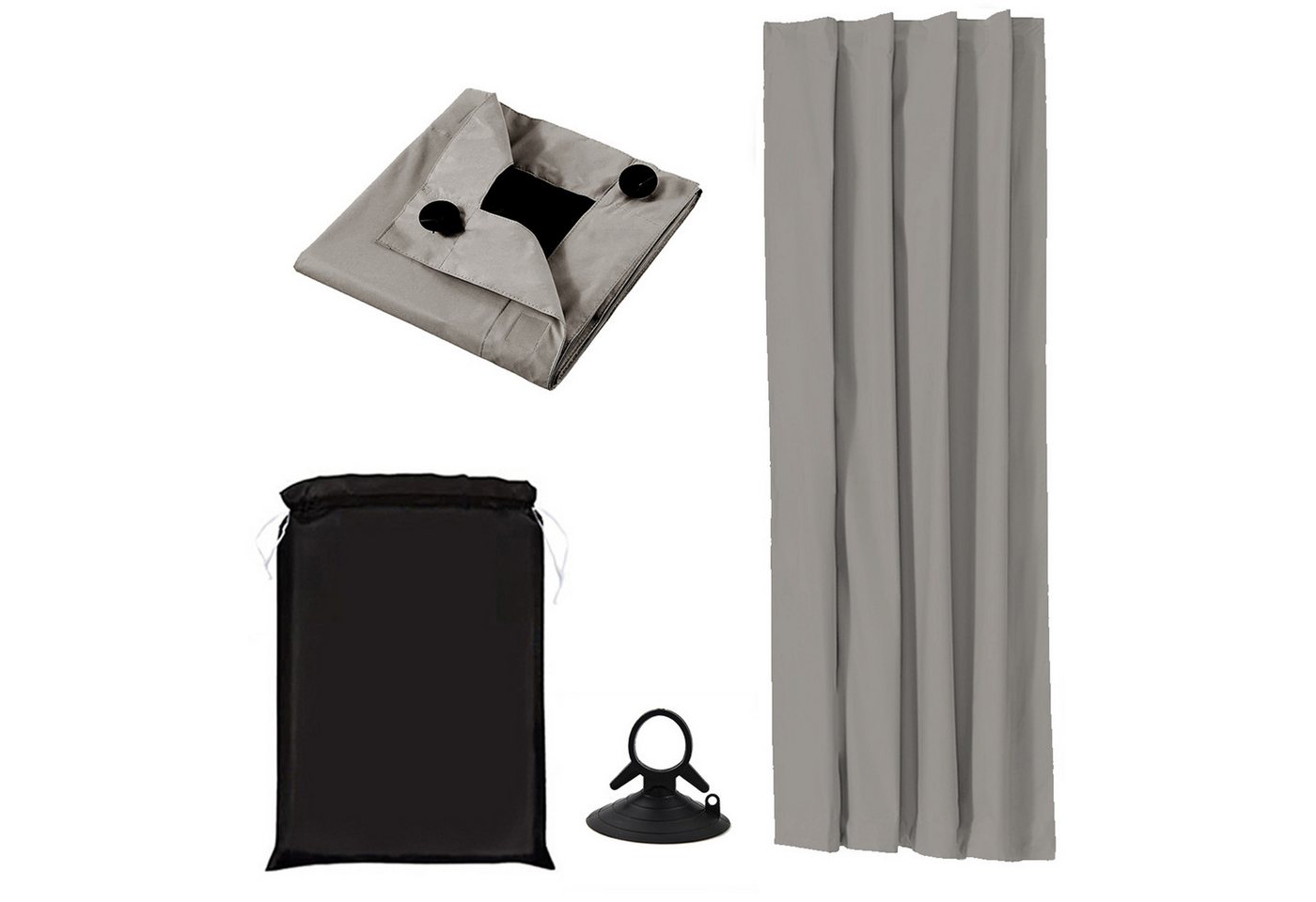 BTTO V&G Verdunkelungsvorhang Fenster Verdunkelung,Blackout Vorhang mit Saugnäpfen Portable, (1 St), abdunkelnd, 100% Dachfenster Verdunkelung von BTTO V&G