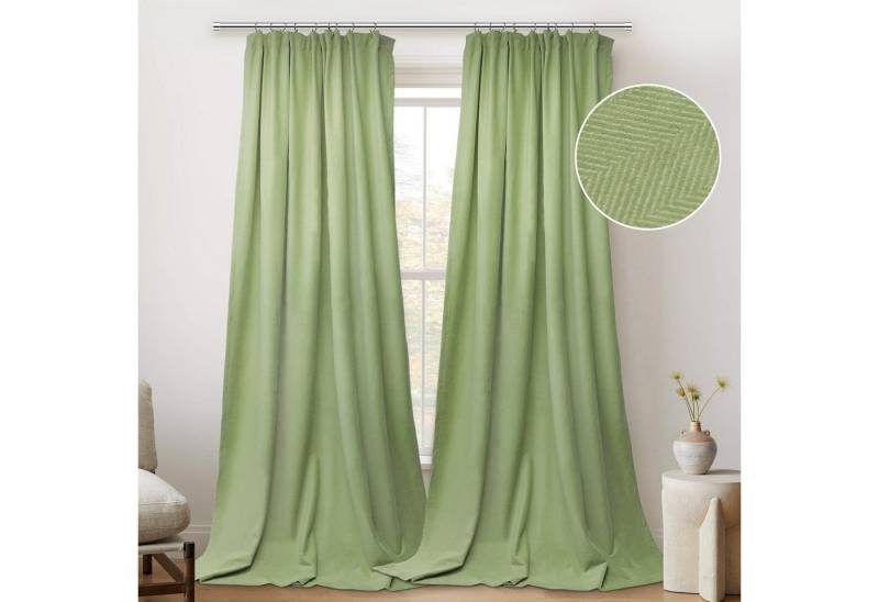 BTTO V&G Gardine Samtvorhang Blickdicht Thermogardine,Vorhang blickdicht, (2 St), Lichtschutz, Elegant Glatt Einfarbig Flauschig Modern Klassisch von BTTO V&G