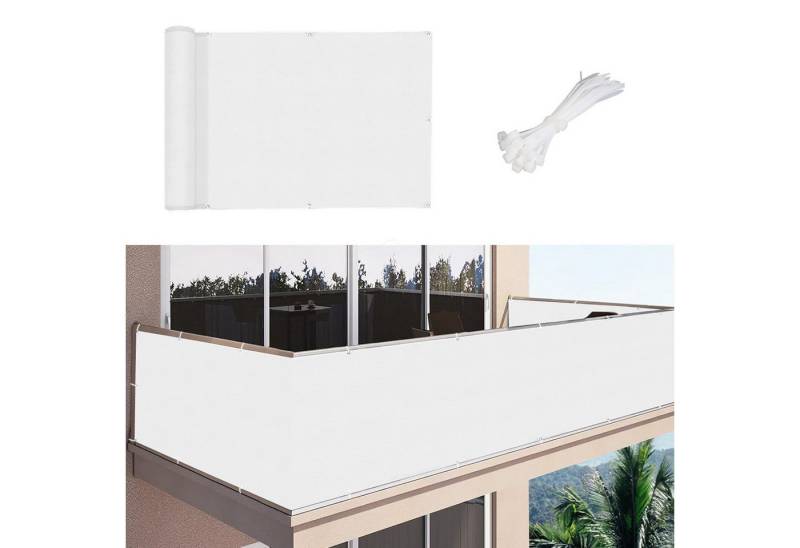BTTO Balkonsichtschutz Wasserdichter Sichtschutz mit Ösen & Kabelbindern ohne Bohren Ideal für Balkon,Terrasse,Garten - Outdoor Home Textile von BTTO