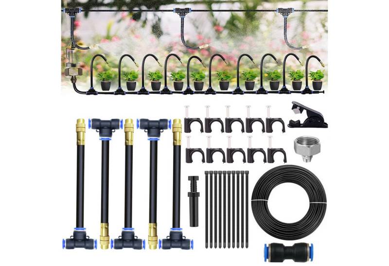 BTTO Bewässerungssystem Automatische,Garten Bewässerung Kit Tropfbewässerung,Gartenbewässerung, Einstellbare Sprühdüse für Landschaft,Flower Bed und Terrasse Pflanzen von BTTO