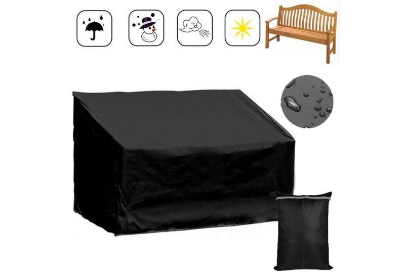 BTTO Gartenmöbel-Schutzhülle Abdeckung 2/3/4 Sitzabdeckung, Polyester-Gewebe, Wasserdichte, Sitzbankabdeckung für Innen Außenmöbel von BTTO