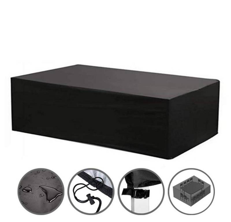 BTTO Gartenmöbel-Schutzhülle Abdeckung Gartenmöbel,Abdeckplane Gartenmöbel für Terrassenmöbel, Wasserdicht,Schwerlast 420D Oxford Gewebe,UV-Beständiges,Rechteckig BTTO Gartenmöbel-Schutzhülle Abdeckung Gartenmöbel,Abdeckplane Gartenmöbel für Terrassenmöbel, Wasserdicht,Schwerlast 420D Oxford Gewebe,UV-Beständiges,Rechteckig von BTTO