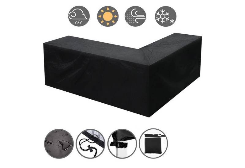 BTTO Gartenmöbel-Schutzhülle L-Förmige Gartenmöbel Abdeckung Gartenmöbel Schutzplane, Schutzhülle Abdeckplane Schutzhülle Plane Abdeckung von BTTO