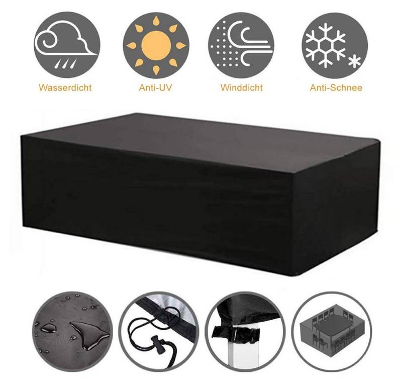 BTTO Gartenmöbel-Schutzhülle L-Förmige Gartenmöbel Abdeckung Gartenmöbel Schutzplane, Schutzhülle Abdeckplane Schutzhülle Plane Abdeckung von BTTO