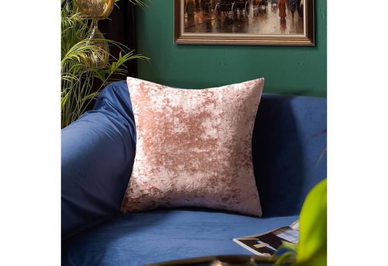 BTTO Kissenbezug 1/2er-Pack Samt-Kissenbezug 45x45cm Dekorativer Sofakissen-Überwurf, Weihnachts/Party-Heimtextilien für Wohnzimmer (ohne Innenkern) von BTTO