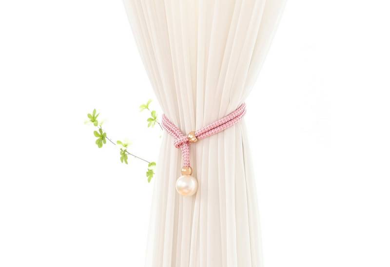 BTTO Raffhalter Vorhangkordel Perlen 2 Stück , 53 cm Kordellänge, (1-tlg), für Wohnzimmer, Schlafzimmer von BTTO