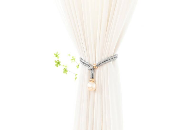 BTTO Raffhalter Vorhangkordel Perlen 2 Stück , 53 cm Kordellänge, (1-tlg), für Wohnzimmer, Schlafzimmer von BTTO