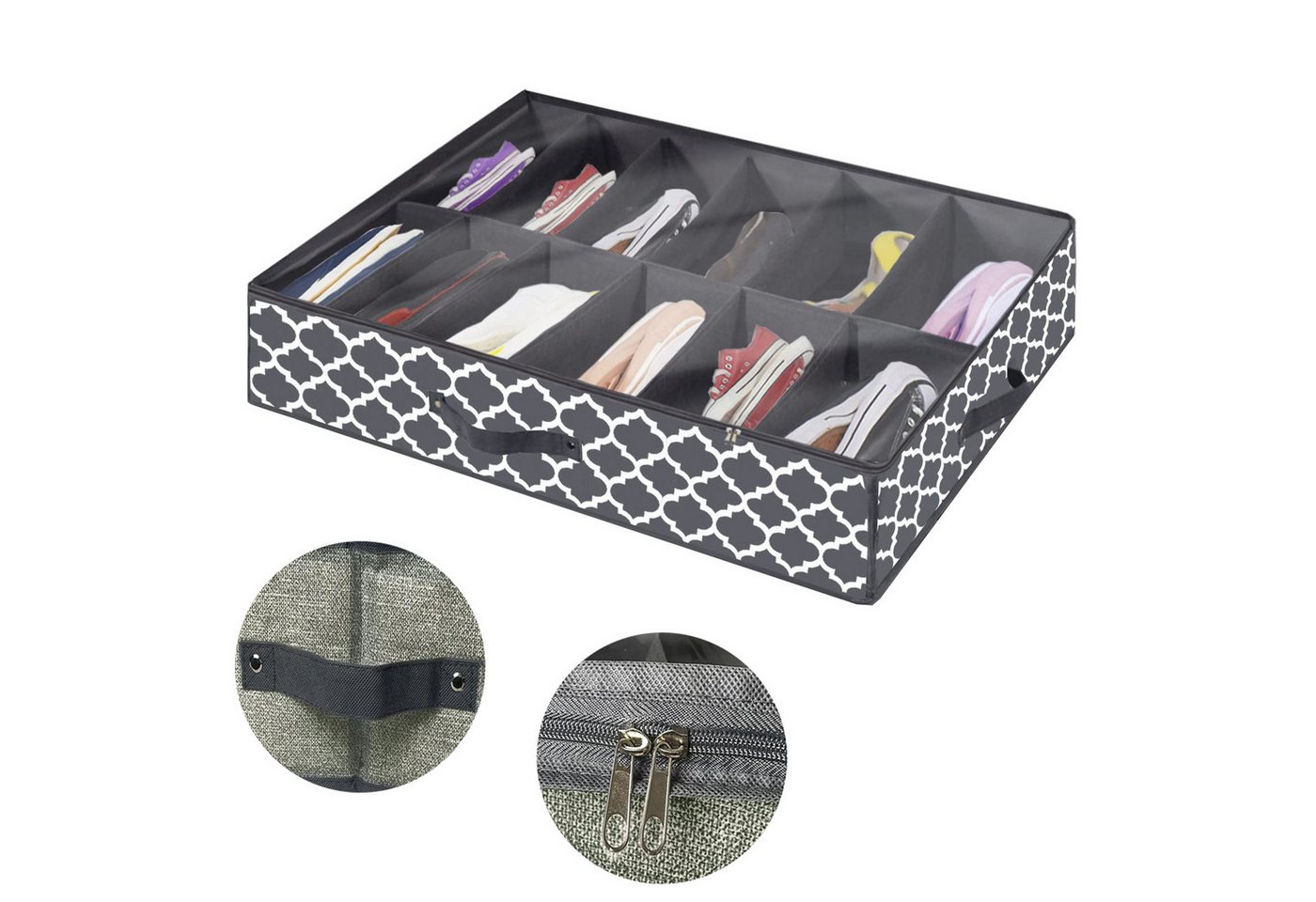 BTTO Schuhbox Organizer Schuhkarton für 12 Paar Schuhe mit transparentem Deckel BTTO Schuhbox Organizer Schuhkarton für 12 Paar Schuhe mit transparentem Deckel von BTTO