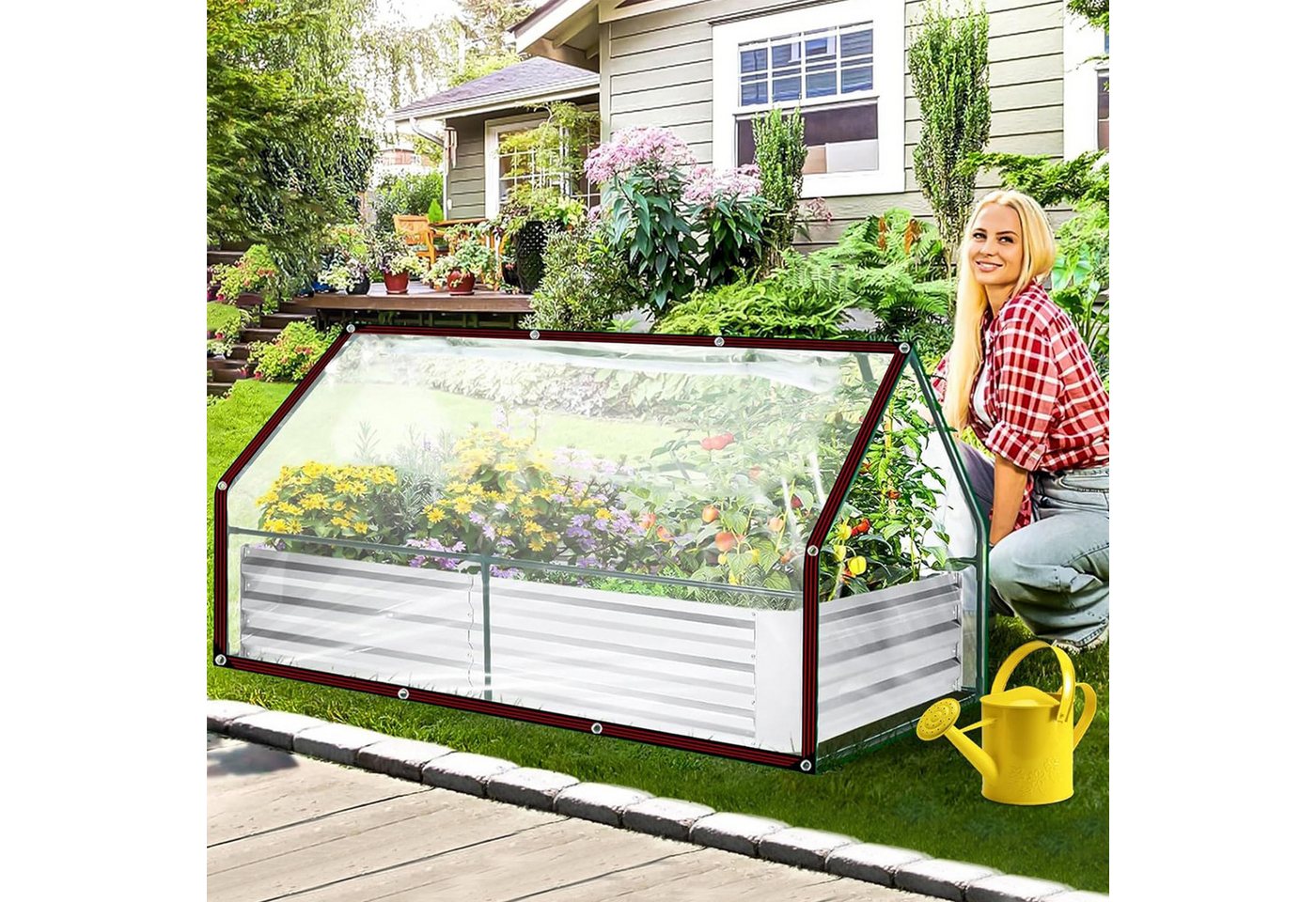 BTTO Schutzplane Abdeckplanen Wasserdichte Transparente Plane mit Rostfreien Ösen, Dünne Anti-Reiß-Abdeckung,für Terrasse, Pavillon BTTO Schutzplane Abdeckplanen Wasserdichte Transparente Plane mit Rostfreien Ösen, Dünne Anti-Reiß-Abdeckung,für Terrasse, Pavillon von BTTO