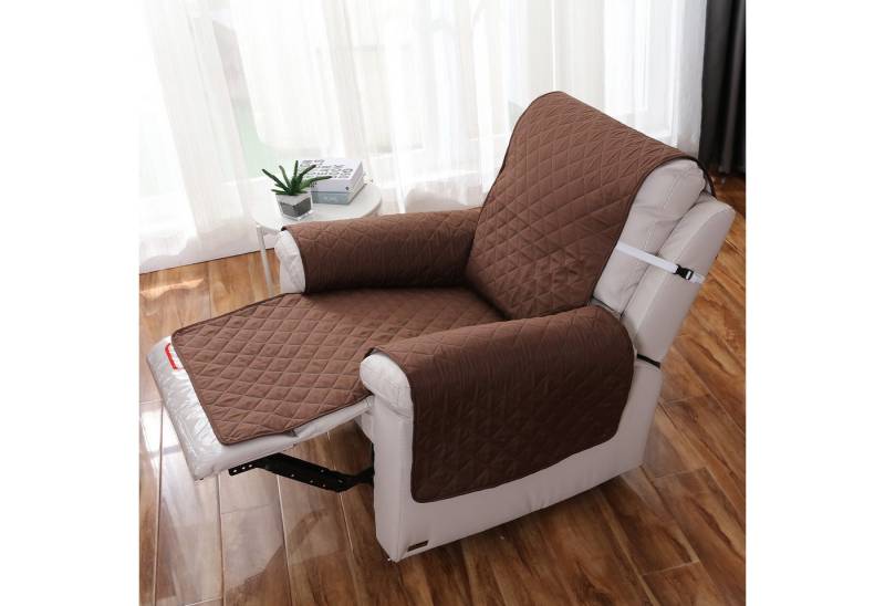 BTTO Sesselschoner Sesselbezug Möbelschutz mit elastischem Band, Gesteppter Sofaschoner, 55 x 200 cm von BTTO