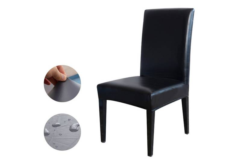 BTTO Sitzflächenhusse Stuhlhussen, Wasserdicht ölbeständig Stuhlbezug,  8 Farben, Leicht Zu Reinigen Für Zuhause Und Party 1 /2/4/6 /8 er Set von BTTO