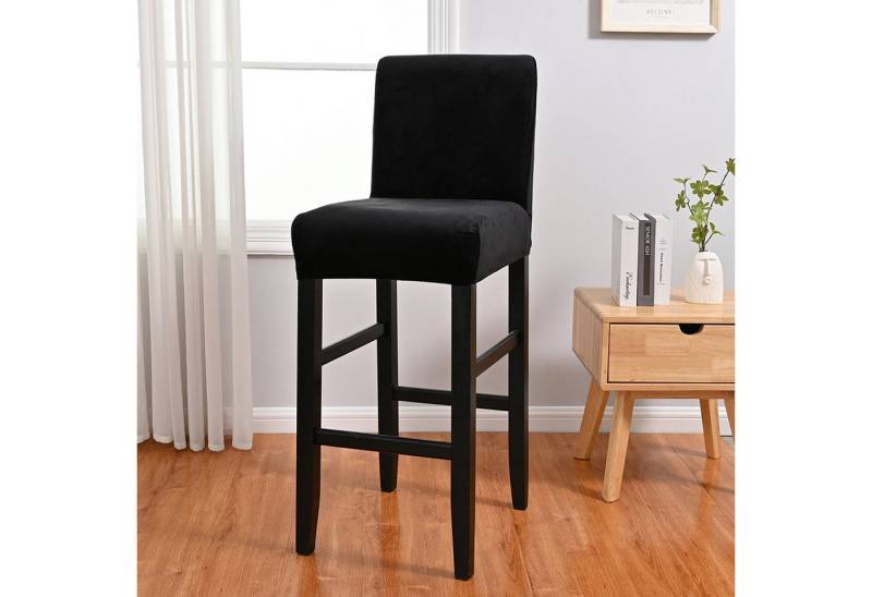BTTO Stuhlhusse Barhocker Samt Stretch Stuhlbezug für Barhockerbezug von BTTO