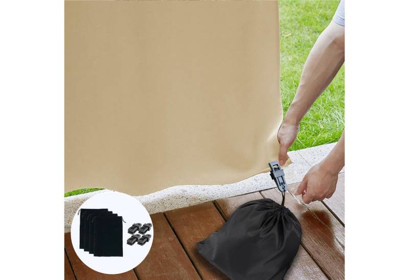 BTTO Beschwerungsgewicht Pavillon Gewichte,Terrassenvorhanggewichte Clip mit Bündeltasche, (4-tlg), Tischtuch-Clip,Halterung Fixierung,Funktionelles schweres Accessoire von BTTO