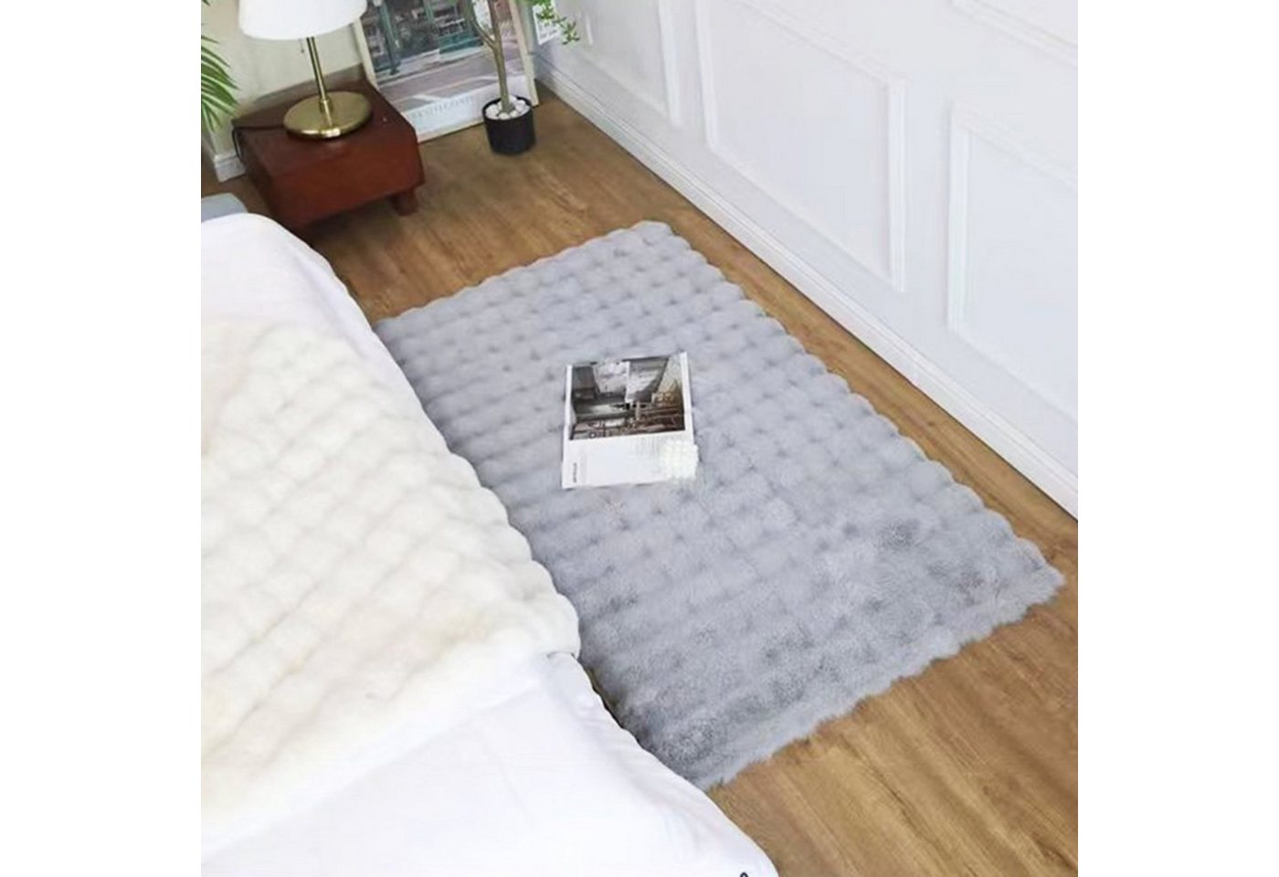BTTO Hochflor-Teppich Shaggy-Teppiche Hochflor-Teppich Rechteckig,Kaninchenfell-Haptik,Welle, 90 x 150 cm, Hochflorteppich Einfarbig,Weich Wohnzimmer,Schlafzimmer,Esszimmer BTTO Hochflor-Teppich Shaggy-Teppiche Hochflor-Teppich Rechteckig,Kaninchenfell-Haptik,Welle, 90 x 150 cm, Hochflorteppich Einfarbig,Weich Wohnzimmer,Schlafzimmer,Esszimmer von BTTO
