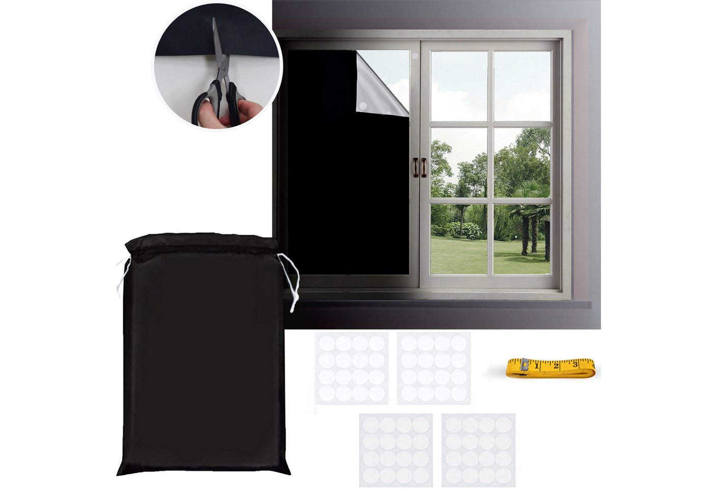 BTTO Scheibengardine Verdunklungsrollo Thermo-Rollo,Dachfenster Vorhänge, 145x100/145x300cm, Blickdicht Vorhänge,Ohne Bohren,UV Hitzeschutz Rollos,Klettverschluss BTTO Scheibengardine Verdunklungsrollo Thermo-Rollo,Dachfenster Vorhänge, 145x100/145x300cm, Blickdicht Vorhänge,Ohne Bohren,UV Hitzeschutz Rollos,Klettverschluss von BTTO