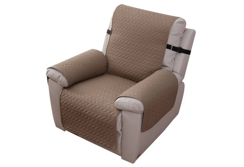 BTTO Sesselschoner Sofahusse Sesselschoner Fernsehsessel 1- Sitzer, Wasserdicht,3 Farben, mit Armlehnen,Silikon Anti-Rutsch von BTTO