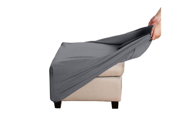 BTTO Stuhlhusse Hockerbezug Sofahusse Stretch Bezug Schonbezug Hocker Sofahusse, mit elastischem Band, Runde/Eckige Hocker von BTTO