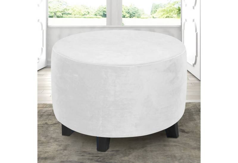 BTTO Stuhlhusse Hockerbezug Sofahusse Stretch Bezug Schonbezug Hocker Sofahusse, mit elastischem Band, Runde/Eckige Hocker von BTTO