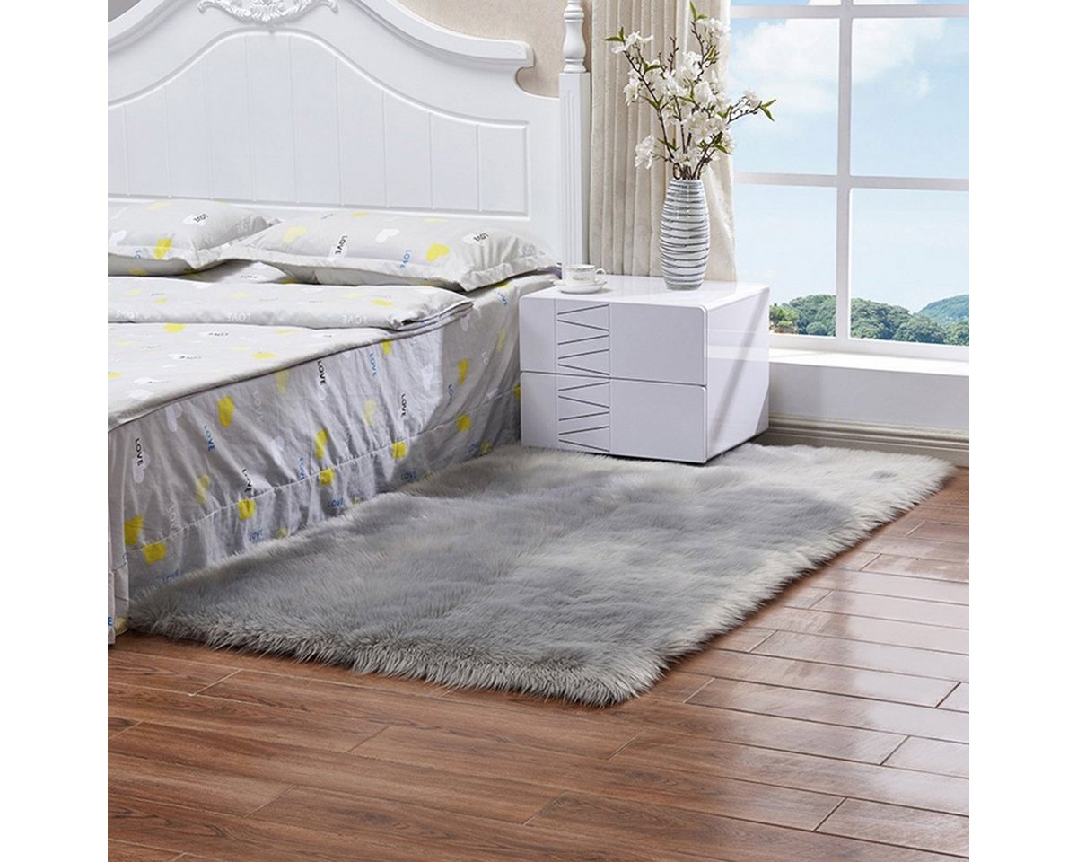 BTTO Teppich Kunstfell Teppich,Flauschiger Teppich Wohnzimmer,Uni-Farben, 40*60cm, Rechteckig BTTO Teppich Kunstfell Teppich,Flauschiger Teppich Wohnzimmer,Uni-Farben, 40*60cm, Rechteckig von BTTO