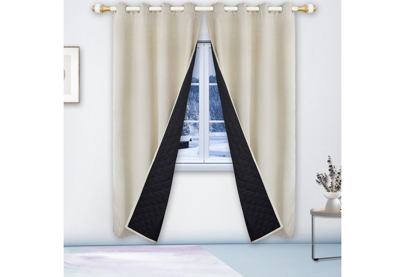 BTTO V&G Türvorhang Trennwandvorhang 1 Panels Blickdicht Gardinen,Ösen,Wärmeisolierung, 1 Stück, BxH: 132x160cm/132x213cm/132x244cm,Polyester BTTO V&G Türvorhang Trennwandvorhang 1 Panels Blickdicht Gardinen,Ösen,Wärmeisolierung, 1 Stück, BxH: 132x160cm/132x213cm/132x244cm,Polyester von BTTO V&G